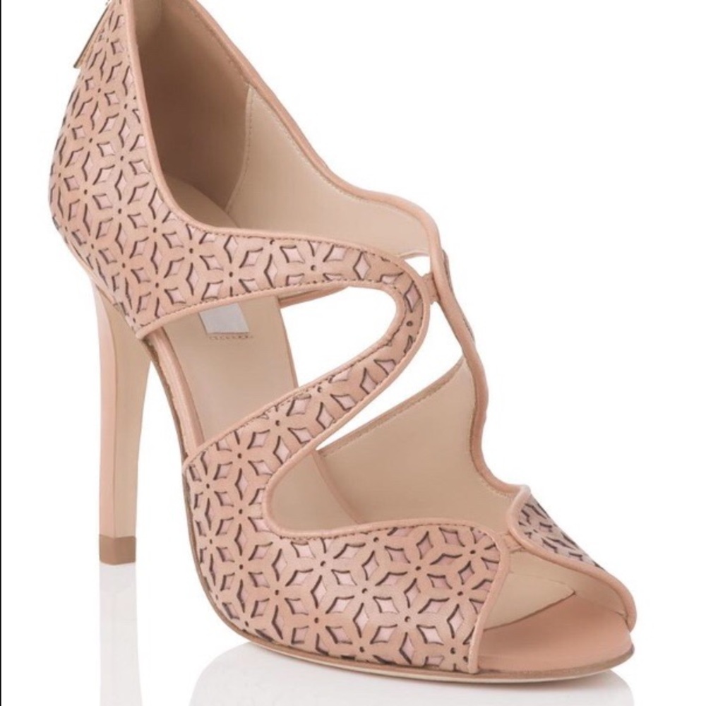 L.K.Bennett Malibu Peep-toe Sandal in Blush Sz 35